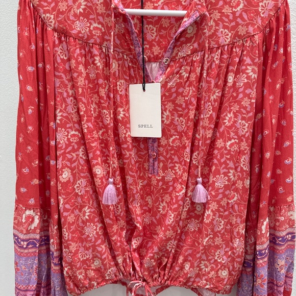 Spell Sunshine Bandit Blouse/Cayenne - Picture 2 of 7